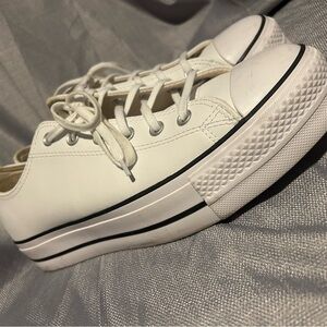 Converse White Platform Sneakers